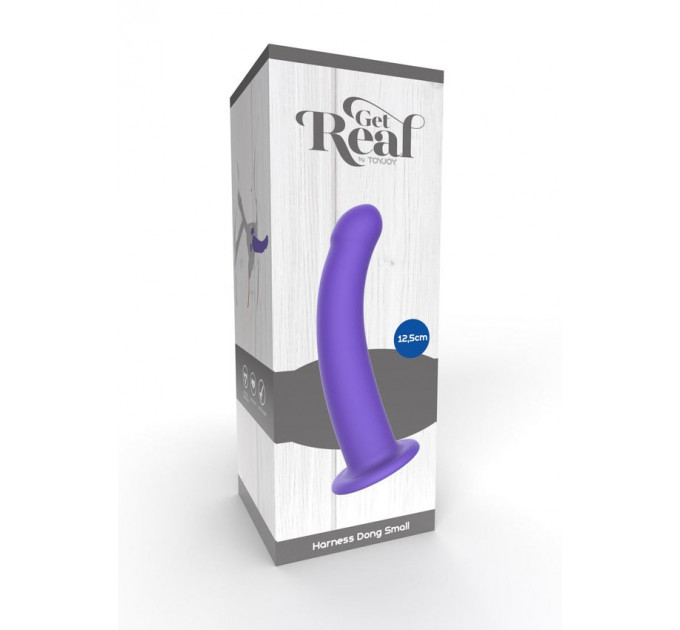 Фалоімітатор страпон на присосці ToyJoy Get Real Silicone Harness Dong фіолетовий, S
