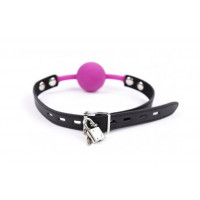 Кляп силиконовый с замком Silicone ball gag rose with lock