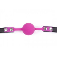 Кляп силиконовый с замком Silicone ball gag rose with lock