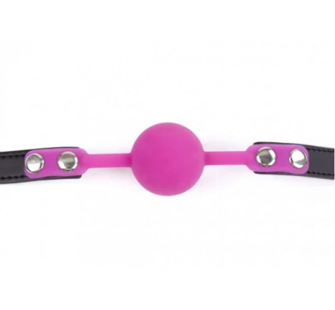 Кляп силиконовый с замком Silicone ball gag rose with lock