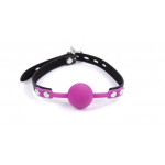 Кляп силиконовый с замком Silicone ball gag rose with lock