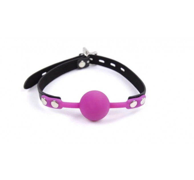 Кляп силиконовый с замком Silicone ball gag rose with lock