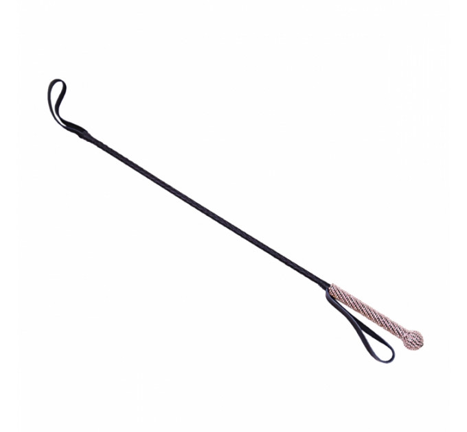 Стек с алмазами натуральная кожа DS Fetish Whip diamond pink
