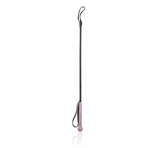 Стек с алмазами натуральная кожа DS Fetish Whip diamond pink