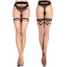Колготки чорні Ballerina's Secret із золотистим візерунком (20 den), L/XL