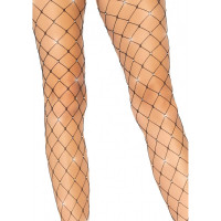 Колготки из микросетки со стразами черные Leg Avenue Rhinestone micro net tights O/S