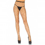 Колготки из микросетки со стразами черные Leg Avenue Rhinestone micro net tights O/S