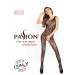 Комбинезон с узором и открытым доступом, черный BS020 Open Crotch Catsuit Black Mesh Passion S/L