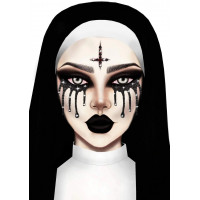 Маска зі страз Possessed face jewels sticker Leg Avenue