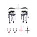 Маска из страз Possessed face jewels sticker Leg Avenue