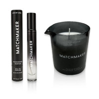Масажна свічка з феромонами Eye Of Love Matchmaker Black Diamond у склянці, чорна