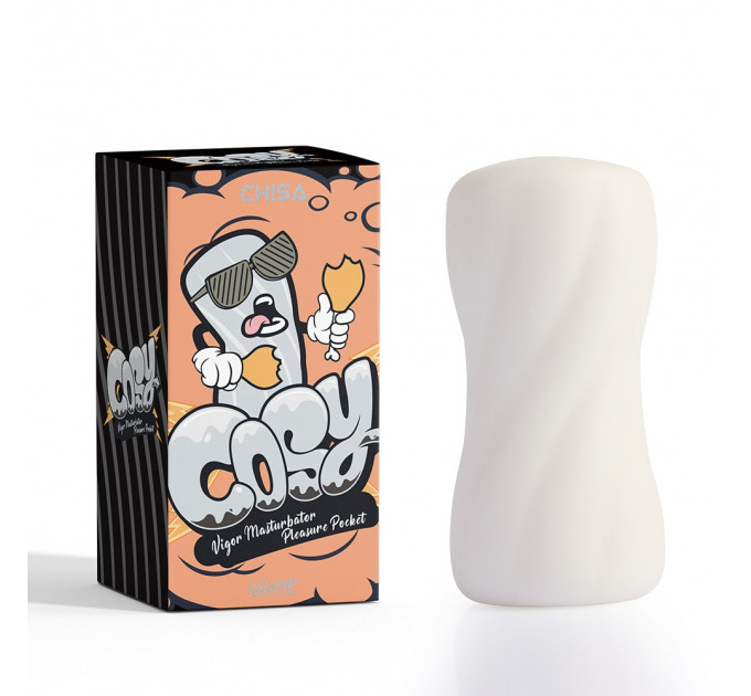 Мастурбатор рельефный Chisa COSY Stamina Pocket, белый, 8 х 4 см