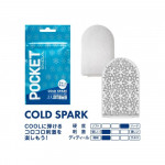 Мини мастурбатор нереалистичный Tenga Pocket Cold Spark, с рельефом, белый