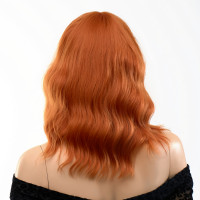 Парик каре с челкой волнистый Fetish Hair, рыжий, 30 см