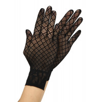 Перчатки с геометрическим узором длиной до запястья BACI Diamond Jacquard Glove, черный