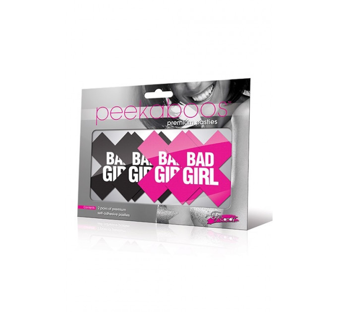Пестисы Peekaboos 2 пары с надписью "Bad Girl"