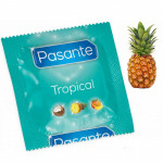 Презервативи зі смаком ананаса, 53мм, Рasante Tropical condoms, за 6 шт.