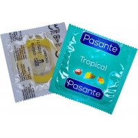 Презервативи зі смаком ананаса, 53мм, Рasante Tropical condoms, за 6 шт.