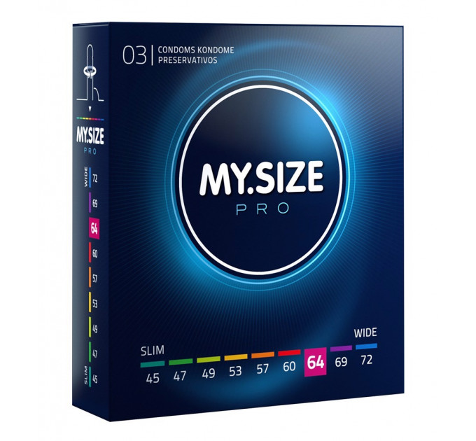 Презервативи ультратонкі латексні My.Size Large 64 мм (ціна за упаковку, 3 шт.)