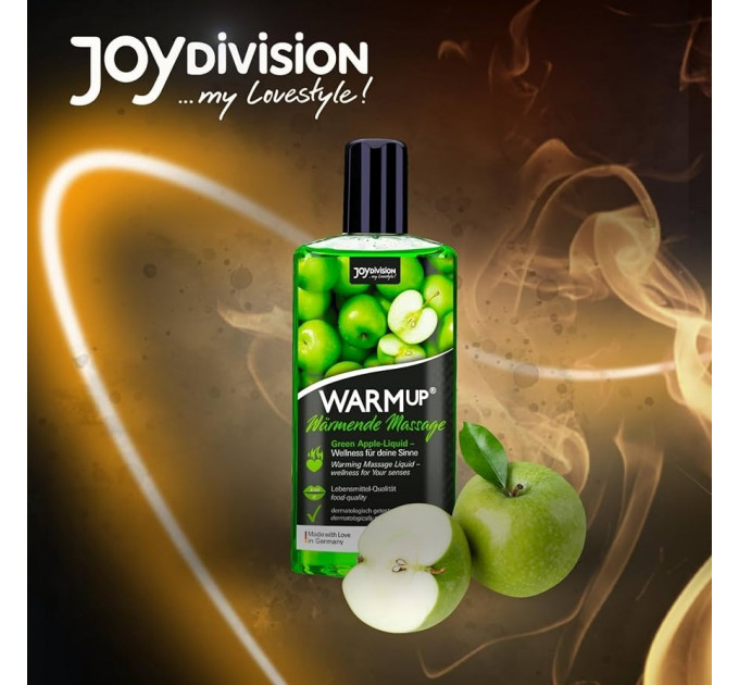 Съедобное массажное масло с разогревающим эффектом WARMup Green Apple 150 мл