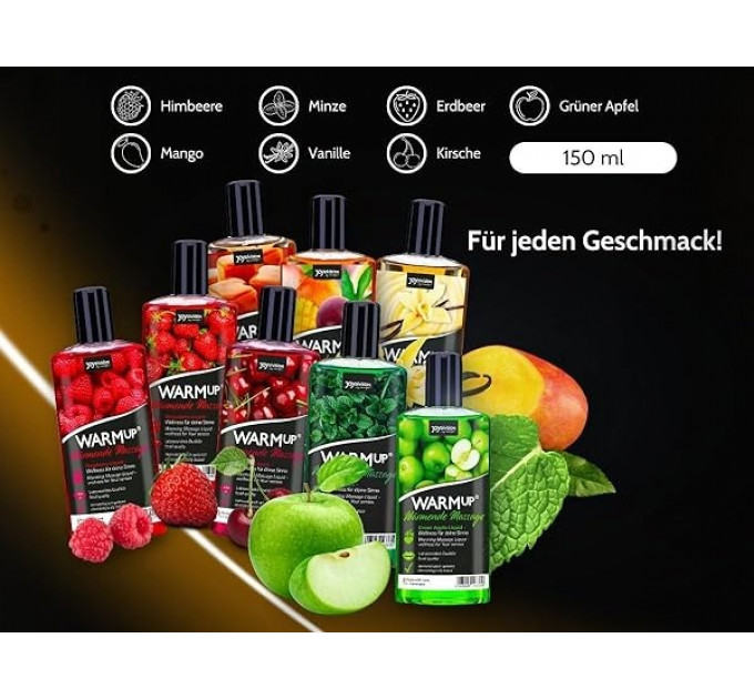 Съедобное массажное масло с разогревающим эффектом WARMup Green Apple 150 мл