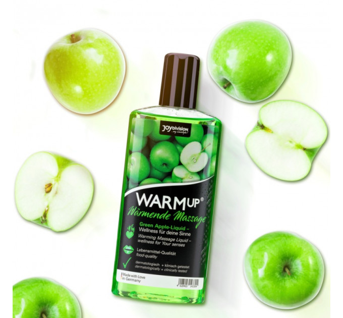 Съедобное массажное масло с разогревающим эффектом WARMup Green Apple 150 мл
