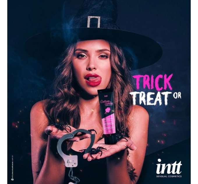 Съедобный лубрикант со вкусом сладкой ваты Intt Cotton Candy, 100 мл