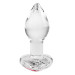 Скляний анальний затор ADAM ET EVE RED HEART GEM GLASS PLUG SMALL