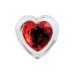 Скляний анальний затор ADAM ET EVE RED HEART GEM GLASS PLUG SMALL