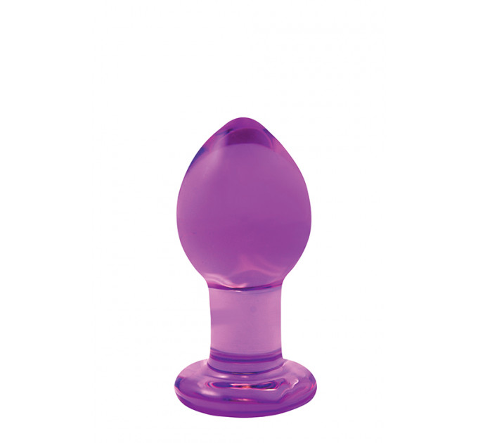 Стеклянная пробка NS Novelties Crystal Glass, фиолетовая, размер М