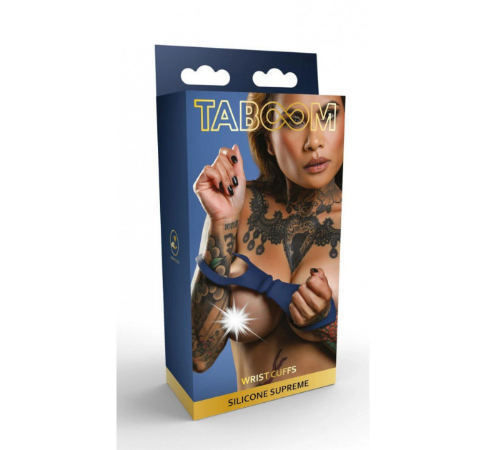 Силиконовые наручники на запястья Taboom Silicone Supreme, синий