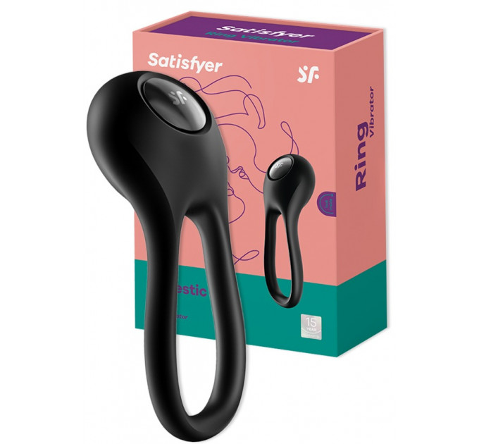 Ерекційне віброкільце Satisfyer Majestic Duo, чорний