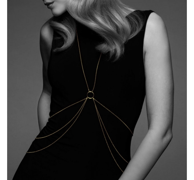 Цепочка для тела Bijoux Indiscrets Magnifique 8 Body Chain - Gold, украшение для тела