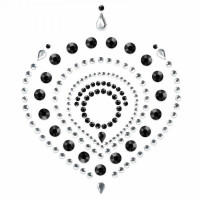 Прикраси для грудей та бікіні зі стразами Flamboyant від Bijoux Indiscrets, сріблясто-чорні