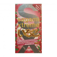 Ультратонкі презервативи Sagami Xtreme Strawberry 0,04 мм (ціна за упаковку, 10 шт.)