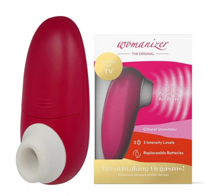 Вакуумный клиторальный стимулятор WOMANIZER Mini Red Wine