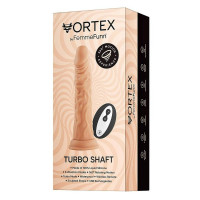Вібратор з ротацією, з дистанційним пультом, на присосці Femmefunn Wireless Turbo Shaft бежевий