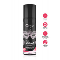 Рідкий вібратор Orgie DUAL VIBE! коктейль Джин-тонік полуниця, 15 мл
