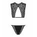 Комплект кружевного белья Obsessive Elisetta set Black L/XL