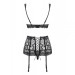 Комплект с поясом для чулок Obsessive 856-SEG-1 3 pcs set XXL