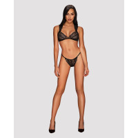 Комплект мереживної білизни Obsessive Elisetta set Black L / XL