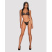 Комплект кружевного белья Obsessive Elisetta set Black L/XL
