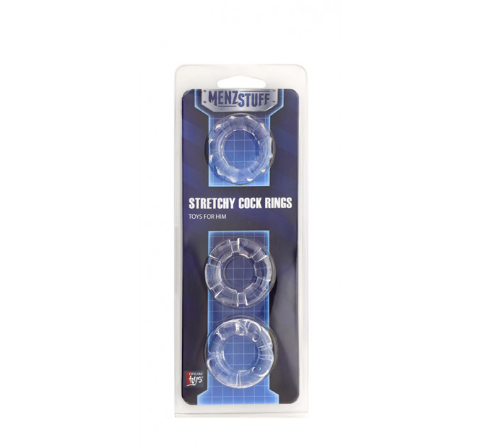 КОЛЬЦО MENZSTUFF STRETCHY COCK RINGS, ПРОЗРАЧНОЕ