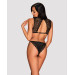 Комплект кружевного белья Obsessive Elisetta set Black L/XL