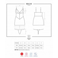 Сорочка Obsessive 866-CHE-1 chemise & thong L/XL