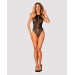 Боди с имитацией шнуровки и атласным бантиком Obsessive B119 черный, S/M/L