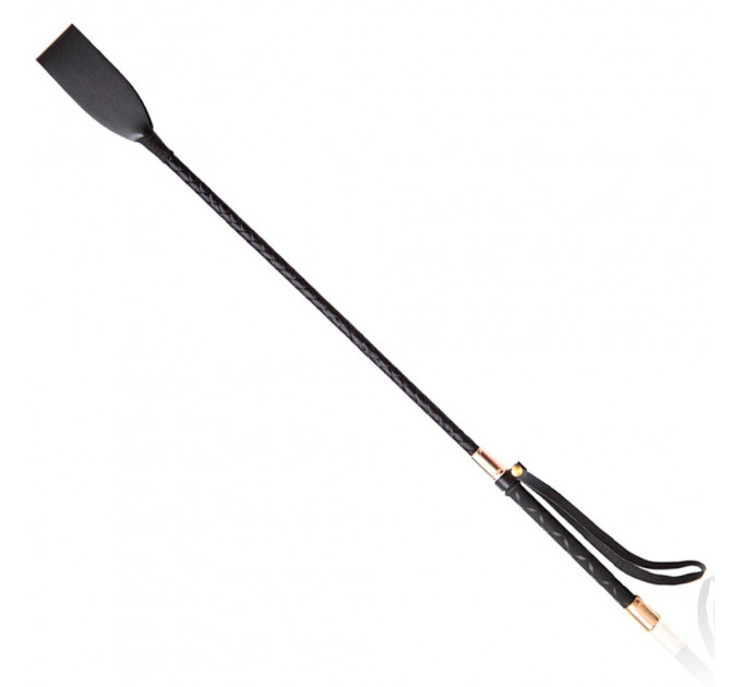 Стек кожа DS Fetish чорный golden tip