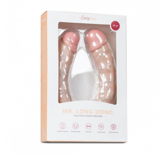 Двусторонний реалистичный фаллоимитатор Easy Toys «Mr. Long Dong» 50 cm