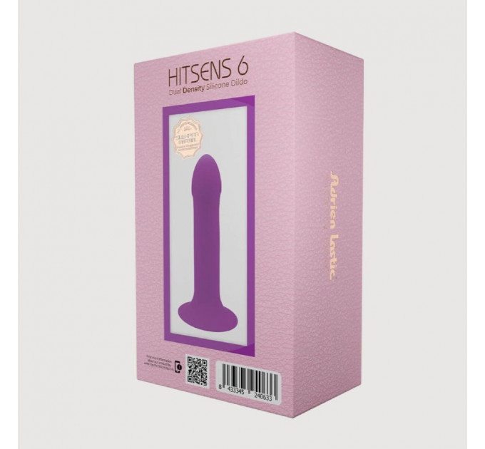 Фаллоимитатор термореактивный Adrien Lastic Hitsens 6 на присоске, фиолетовый