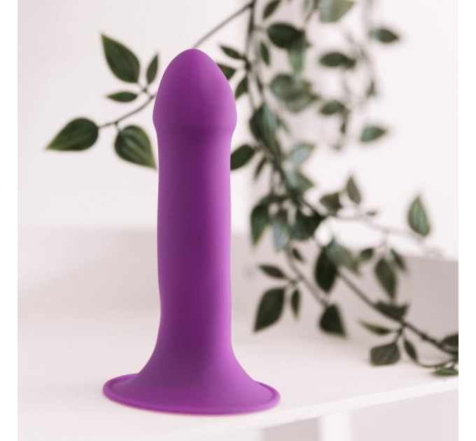 Фаллоимитатор термореактивный Adrien Lastic Hitsens 6 на присоске, фиолетовый